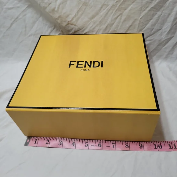 Fendi Magnetic Gift Box Empty Decorative Storage Organizer 9.5 x 8.75 x 3.75 in - Picture 11 of 14